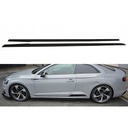 Накладки сплиттеры на пороги на Audi RS5 B9 Coupe